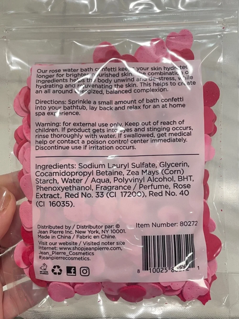 skip the spa™ Hydrating Heart Shaped Bath Confetti